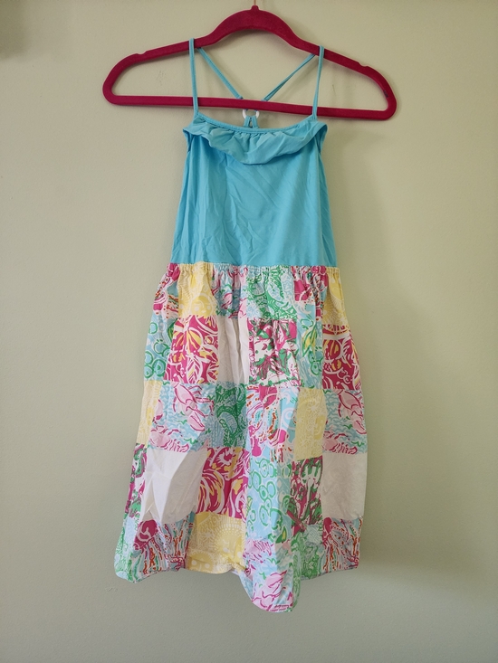 Lilly Pulitzer Other - Lilly Pulitzer Aqua and Pink Patchwork Tank Dress